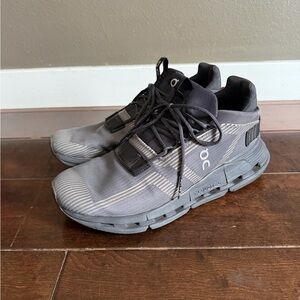 On Running Men's Black and Gray Sneakers